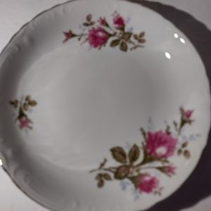 Moss Rose Soup/Salad Bowls (2) by Royal Rose Fine China 7 3/4"